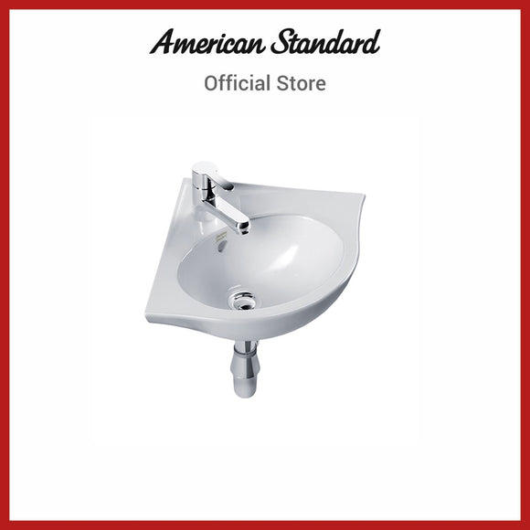 American Standard New Codie-C Corner Wall Hung Lavatory Basin Round Front Shape (0940-WT-O)