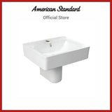 American Standard Concept Cube Wall Hung Wash Basin with Semi Pedestel (0550/0740-WT-0)