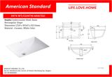 American Standard Studio-Under Counter Wash Basin (0474-WT)