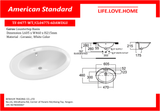 American Standard Ceros Countertop Wash Basin (0477-WT)