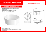 American Standard Acacia Evolution Vessel Wash Basin (0509-WT)