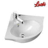 American Standard New Codie-C Corner Wall Hung Lavatory Basin Round Front Shape (0940-WT-O)
