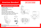 US Standard Compact Codie Close Coupled Toilet (2407SC-WT-0)