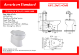 American Standard New Sibia-S Flush Valve Toilet Bowl (2490 SC-WT-0)