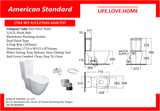 American Standard Concept Cube 3/4.5L Dual Flush Close Coupled Toilet Soft Close Seat (TF2704-WT-0)
