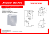 American Standard Wall Urinal-Top Inlet (412-WT-0)