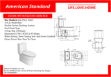 သက်တောင့်သက်သာ ထိုင်ခုံများအတွက် American Standard Neo Modern One Piece Toilet Soft-closed seat cover (2531SC-WT-0)