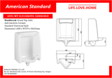 American Standard Washbrook Water-Saving Wall-hung Urinal (6591-WT-0)