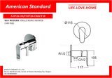 American Standard Neo Modern Mono-Cold Water Hand Shower Valve Only (A-0726-10)