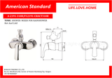 မိုးရေပူနှင့် အအေးအတွက် အမေရိကန် Standard Tonic-Shower Mixer (A-2191-310B)