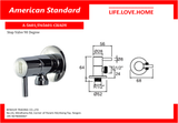 American Standard Stop Valve အရွယ်အစား 1/2" One-Way (A-5601)
