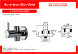 American Standard Stop Valve အရွယ်အစား 1/2" နှစ်လမ်း (A-5602)