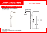 American Standard Moonshadow D200-Rain Shower Tonic-Shower Mixer (A-6110-978-904 &amp; A-2191-310B)