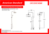 American Standard Moonshadow Rainshower H20S Rain Shower only (A-6110-978-906)