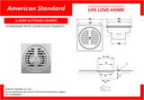 American Standard Floor Drain 3.5" စတုရန်း (A-8200-N)