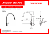 American Standard Tubo Single Deck-Mounted Kitchen Faucet အအေးသီးသန့် (A-TJ68-10)
