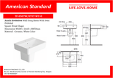 American Standard Acacia Evolution Wall Hung Basin (0507W-WT)