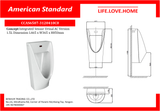 American Standard Concept Sensor ဆီးလမ်းကြောင်း IR အာရုံခံကိရိယာ-Senseflow 24 နာရီ အလိုအလျောက် Flush/ အားကစားကွင်းမုဒ် (CCAS6507-3120410C0 AC)