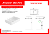 American Standard Acacia SupaSleek Countertop Basin Rectangular Shape (WP-F412-WT)