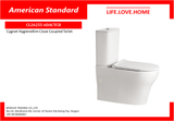 American Standard Cygnet Hygiene Rim နှစ်လုံးတွဲ Toilet Bowl ARMORLID Slow Closeing Seat Cover (CL26255-6DACTCB)
