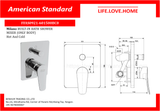 ရေချိုးခေါင်းမပါသော American Standard Milano Bath နှင့် Shower Mixer (FFAS0921-601500BC0)