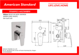 ရေချိုးခေါင်းမပါသော American Standard Milano Bath နှင့် Shower Mixer (FFAS0921-602500BF0)