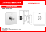 ခေါင်းရေချိုးခြင်းအတွက် American Standard EasySET (FFAS0926-709500BC0)