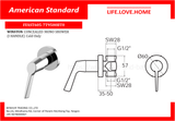 American Standard Winston-Shower Mono (1 Handle) ရေအေးသီးသန့် (FFAST605-7T9500BT0)