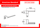 American Standard Acacia Evolution Tissue Holder (K-1387-55-N)