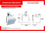 American Standard Concept Square-Tissue Holder (K-2501-43-N)