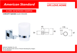 American Standard Concept Square-Single Glass Holder (K-2501-44-N)