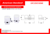American Standard Concept Square-Double Glass Holder (K-2501-45-N)