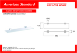 American Standard Concept Square Glass Shelf (K-2501-50-N)