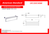 American Standard Concept Square Towel Rack (K-2501-53-N)