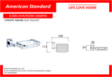 American Standard Concept Square Grille ဆပ်ပြာပန်းကန် (K-2501-54-N)