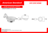 American Standard Concept အဝိုင်း-ဆပ်ပြာပန်းကန် (K-2801-42-N)