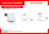 American Standard Concept Round-Single Glass Holder (K-2801-44-N)