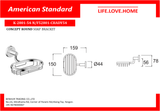 American Standard Concept Round Grille ဆပ်ပြာပန်းကန် (K-2801-54-N)