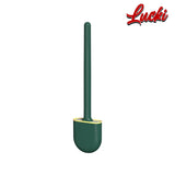 Mini Plastic Silicone Flexible Toilet Cleaning Brush & Holder