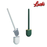 Mini Plastic Silicone Flexible Toilet Cleaning Brush & Holder