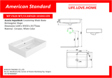 American Standard Acacia SupaSleek Countertop Wash Basin Rectangular Shape (WP-F420-WT)