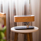 Wooden Lamp with Bluetooth Speaker & Wireless Phone Charger