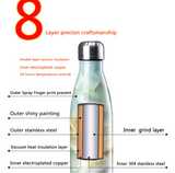 Wood Texture Vacuum Thermos Bottle