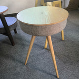 Smart Coffee Table with Wireless Charging, 360° Bluetooth Speaker, USB+AUX Port