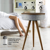 Smart Coffee Table with Wireless Charging, 360° Bluetooth Speaker, USB+AUX Port